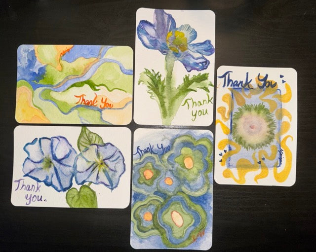 Watercolor Gratitude Card Set (5-Pack) — Gift of Peace
