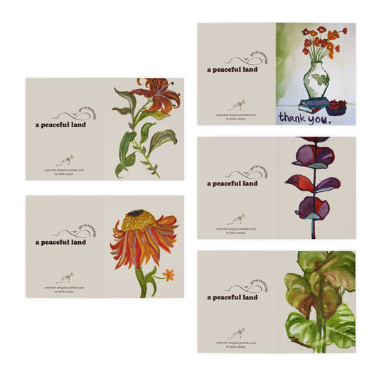 Watercolor Gratitude Card Set (5-Pack) — Gift of Knowledge