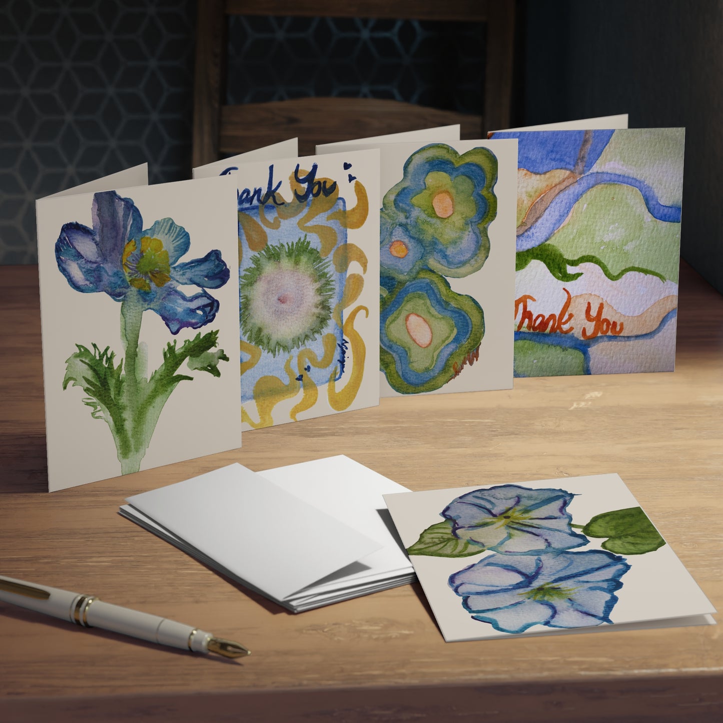 Watercolor Gratitude Card Set (5-Pack) — Gift of Peace