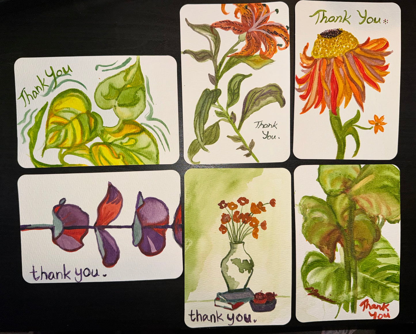 Watercolor Gratitude Card Set (5-Pack) — Gift of Knowledge