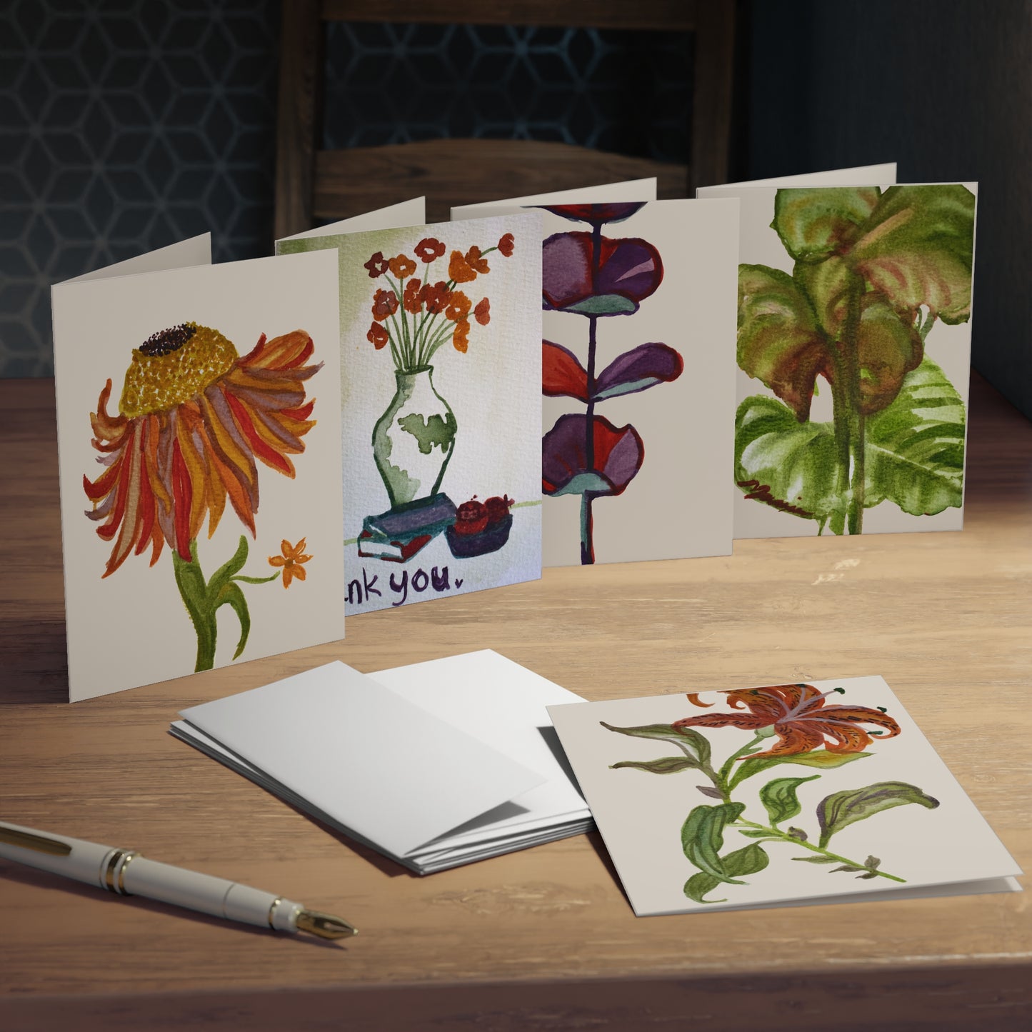 Watercolor Gratitude Card Set (5-Pack) — Gift of Knowledge