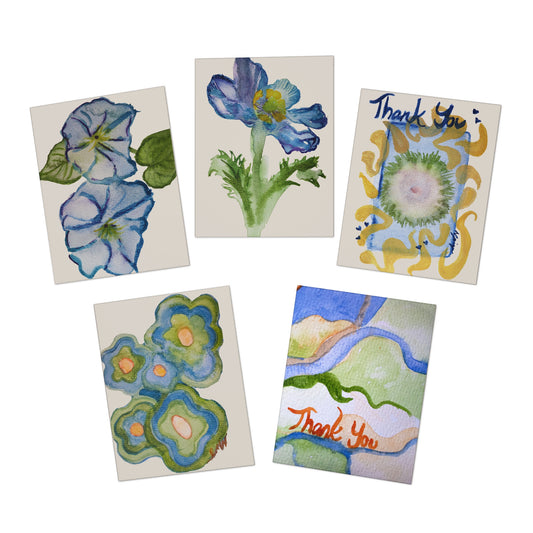 Watercolor Gratitude Card Set (5-Pack) — Gift of Peace